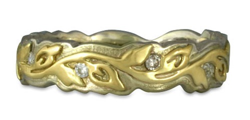 handmade wedding band with diamonds